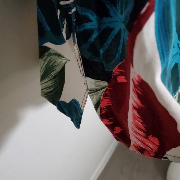 Express Men's Top XL Multicolor Casual Button Front Tropical Beach Vacation - Picture 7 of 9